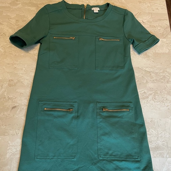 JCrew Evergreen Zipper Pocket Dress - Picture 4 of 7